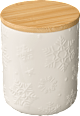 Porzellandose mit Holzdeckel Schneeflocke Dekorieren & Einrichten