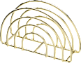 Serviettenhalter aus Metall, Gold-Optik (13x8 cm) Dekorieren & Einrichten