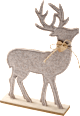 Filzaufsteller, Hirsch mit Holzherz, beige BOLTZE