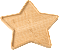 Servierbrett "Stern" aus Bambus (24x25 cm) Dekorieren & Einrichten