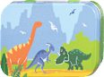 Aufbewahrungsdose Blech Dino/Einhorn sortiert Dontodent