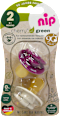Schnuller cherry green lila/beige 6+ Monate Nip