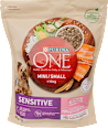 Száraz kutyaeledel Sensitive kistestű felnőtt kutyáknak, lazaccal és rizzsel PURINA ONE
