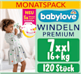 Plienky Premium - veľ. 7 xxl (16+ kg) Monats Pack babylove