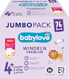 Plienky Premium - veľ. 4+ maxiplus (9-15 kg) Jumbo Pack babylove