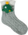 Kinder Weihnachtssocken grau mit Weihnachtsbaum, Gr. One Size PURSET