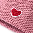 Mütze mit Herz-Applikation, rosa, Gr. 52/53 PUSBLU