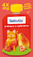 Quetschie Erdbeere in Apfel Birne, ab 1 Jahr (4x90 g) Bebivita