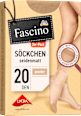 Sokne svilenkasto mat 20 DEN, veličina 35-38, boja pudera, 2 para Fascino