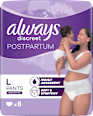 discreet Pants Inkontinenz Wochenbett, Gr. L always