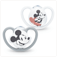 Schnuller Space Mickey grau/weiß 6-18 Monate NUK