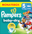 Windeln Baby Dry Gr.5 (11-16 kg) Limited Edition Paw Patrol, Monatsbox Pampers