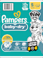 Windeln Baby Dry Gr.5 (11-16 kg) Limited Edition Paw Patrol, Monatsbox Pampers