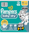 Windeln Baby Dry Gr.4 (9-14 kg) Limited Edition Paw Patrol, Monatsbox Pampers