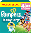 Windeln Baby Dry Gr.4 (9-14 kg) Limited Edition Paw Patrol, Monatsbox Pampers