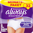 discreet Pants Inkontinenz Plus Gr. L, Vorteilspack (4x8 St) always