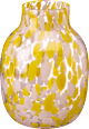 Vase aus Glas gesprenkelt, gelb/rosa (15x10x26 cm) Dekorieren & Einrichten