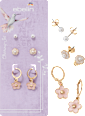 Ohrring-Set 6tlg Sensual Garden ebelin