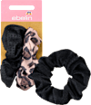 Scrunchies Leo-Print & schwarz ebelin