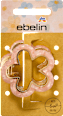 Haarklammer Blume rosa, Gold-Optik ebelin