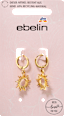 Creolen recycelt Sonnen-Anhänger, Gold-Optik ebelin