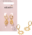 Creolen recycelt Sonnen-Anhänger, Gold-Optik ebelin