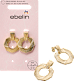 Ohrstecker recycelt, Gold-Optik ebelin