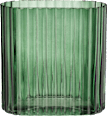 Vase aus Glas, geriffelt, grün (18x18x9 cm) BOLTZE
