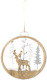 Dekoanhänger Holzscheibe Wald  Dekorieren & Einrichten
