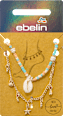 Fußketten mit Perlen und Muschel, Gold-Optik ebelin