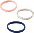 Haargummis recycelt, blau/gestreift/apricot ebelin