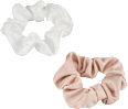 Scrunchies, rosa/weiß ebelin