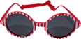 Sonnenbrille für Kinder mit rot-weißem Streifenmuster mit Kopfband und schwarze Tönung SUNDANCE