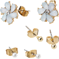 Ohrstecker Blumen, Gold-Optik ebelin
