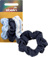 Scrunchies recycelt, blau/gestreift/beige ebelin