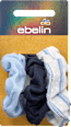 Scrunchies recycelt, blau/gestreift/beige ebelin