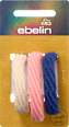 Haargummis strukturiert, beige/apricot/blau ebelin