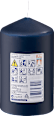 Stumpenkerze glatt 140/80 dark navy Profissimo