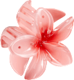 Haarklammer Blume, pink ebelin