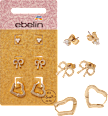 Ohrstecker Herzen & Schleifen, Gold-Optik ebelin