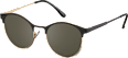 Metall-Sonnenbrille in Schwarz-Gold mit dunkler Tönung SUNDANCE