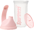 Shaker za pripravo napitkov, roza (500 ml) Sportness