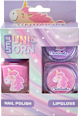 Geschenkset 3-teilig Little Unicorn Nagellack & Lipgloss Martinelia