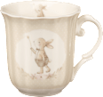 Kaffeebecher mit Hasenjunge, gepunktet, braun BOLTZE