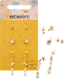 Ohrstecker Perlen & Blumen, Gold-Optik ebelin