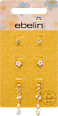 Ohrstecker Perlen & Blumen, Gold-Optik ebelin