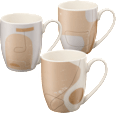 Kaffeebecher, beige-creme-flieder keine Marke