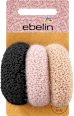 Haargummis schwarz, rosa, beige ebelin