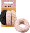 Haargummis schwarz, rosa, beige ebelin