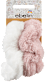 Scrunchies Kunstfell rosa, weiß ebelin